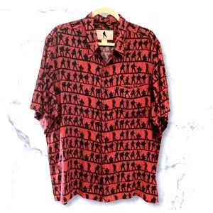 Reyn Spooner Elvis Presley Collection Men's Hawaiian Button-Down Shirt in XL